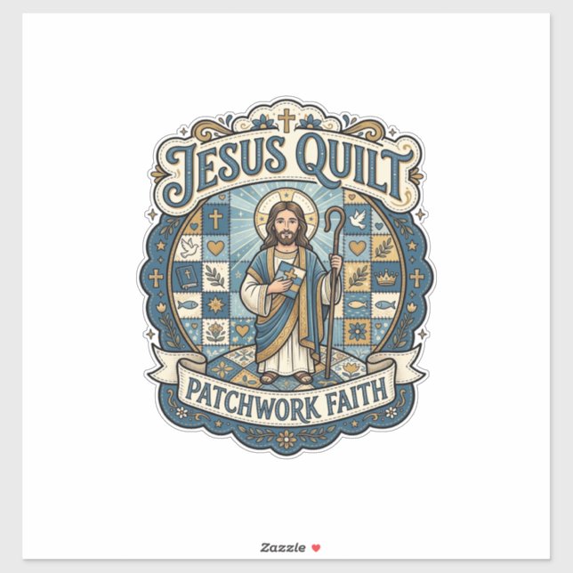 Jesus Quilt Patchwork Faith Jesus Quilt Patchwork  (Sheet)