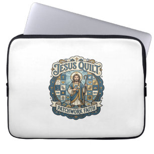 Jesus Quilt Patchwork Faith Jesus Quilt Patchwork Laptop Sleeve