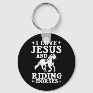 Jesus Quote Horseck Riding Equestrian Design Chris Key Ring