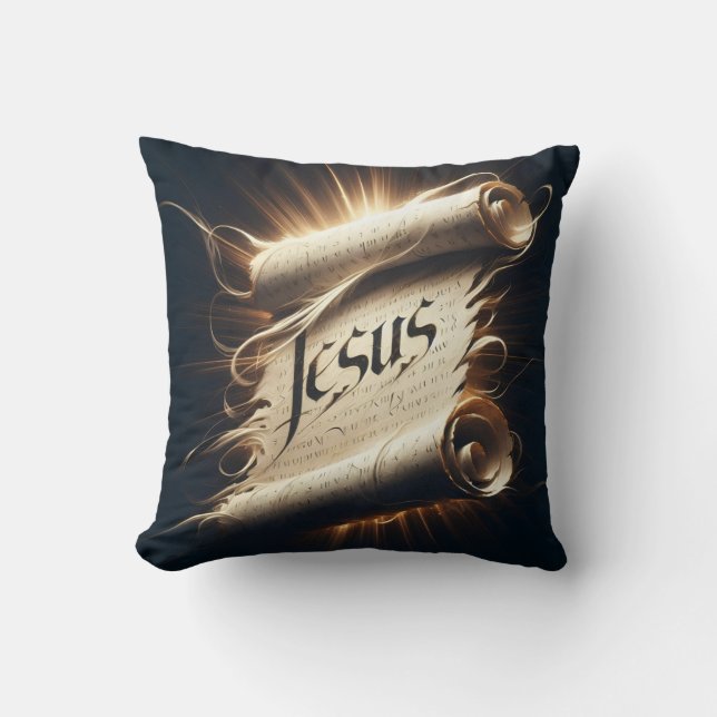 "Jesus' Radiance" Throw Pillow (Front)