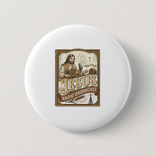 Jesus Radio Broadcast Jesus Radio Broadcast Christ 6 Cm Round Badge