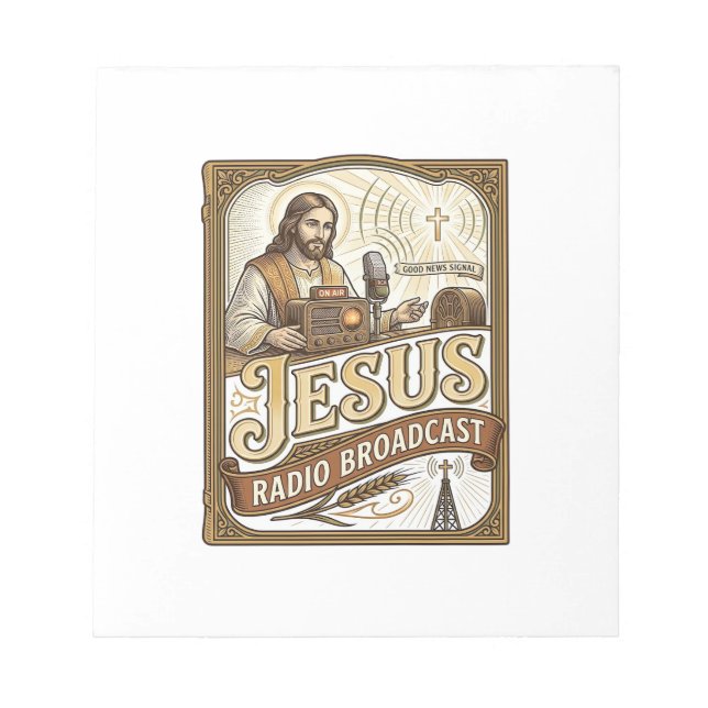 Jesus Radio Broadcast Jesus Radio Broadcast Christ Notepad (Front)
