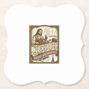 Jesus Radio Broadcast Jesus Radio Broadcast Christ Paper Coaster