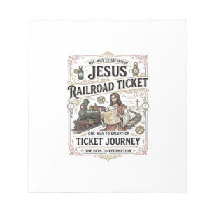 Jesus Railroad Ticket Journey Jesus Railroad Ticke Notepad