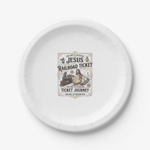 Jesus Railroad Ticket Journey Jesus Railroad Ticke Paper Plate