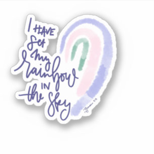 Jesus rainbow sticker genesis