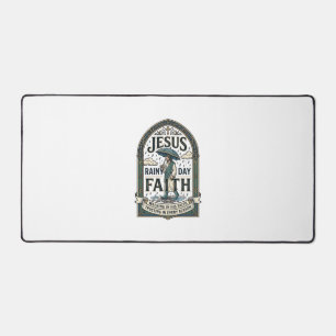Jesus Rainy Day Faith Jesus Rainy Day Christian Fa Desk Mat