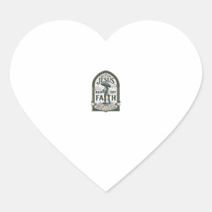 Jesus Rainy Day Faith Jesus Rainy Day Christian Fa Heart Sticker