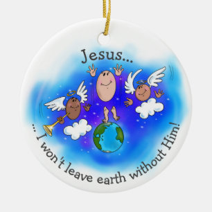 Jesus Rapture Ceramic Ornament