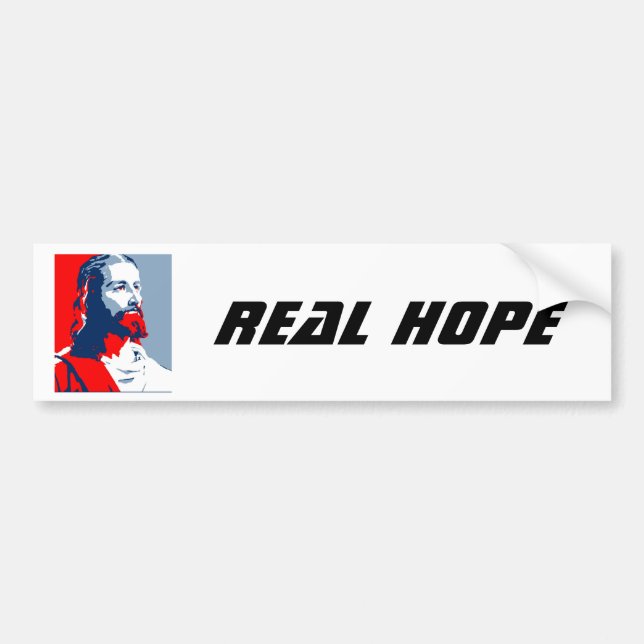 Jesus real hope bumper sticker (Front)