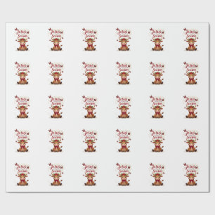 Jesus Reason for The Season Cow Christmas Christia Wrapping Paper