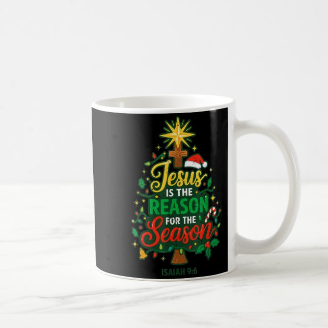 Jesus Reason Season Christian Christmas Family Pjs Coffee Mug (Right)