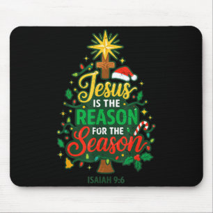 Jesus Reason Season Christian Christmas Family Pjs Mouse Pad