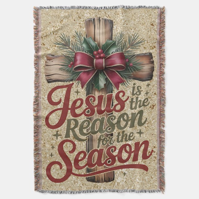 Jesus Reason Season Throw Blanket (Front Vertical)