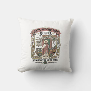 Jesus Record Shop Gospel Jesus Record Shop Christi Cushion