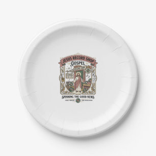 Jesus Record Shop Gospel Jesus Record Shop Christi Paper Plate