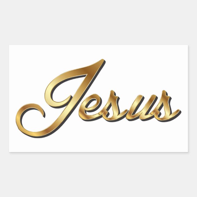 JESUS RECTANGULAR STICKER (Front)
