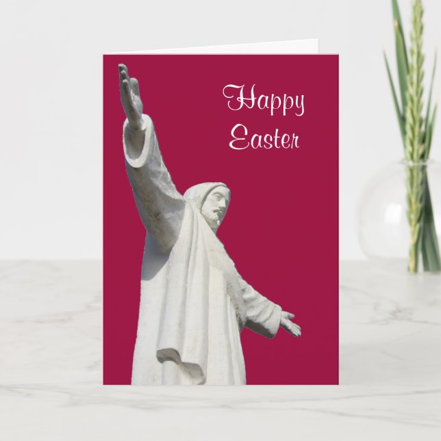 jesus red easter holiday card (Front)