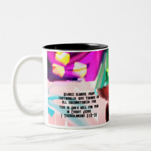 Jesus rejoice Two-Tone coffee mug