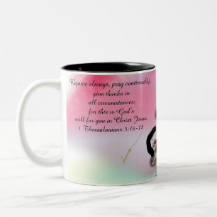 Jesus rejoice  Two-Tone coffee mug