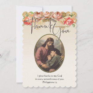 Jesus Religious Sympathy Condolence Thank You Card