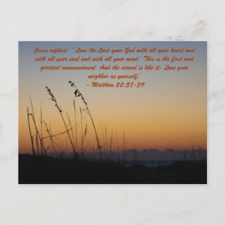 Jesus replied: ” ‘Love the Lord your God with all Postcard