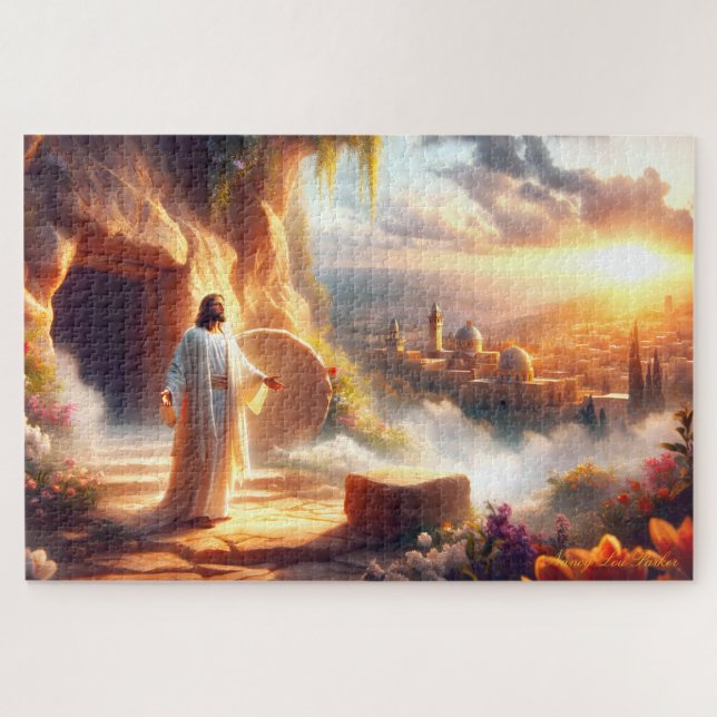 Jesus Resurrection Divine Dawn Jigsaw Puzzle (Horizontal)