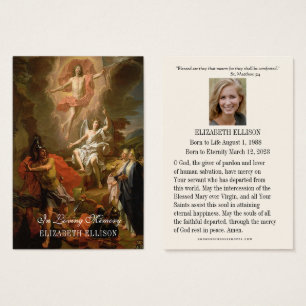 Jesus Resurrection Funeral Prayer Holy Card