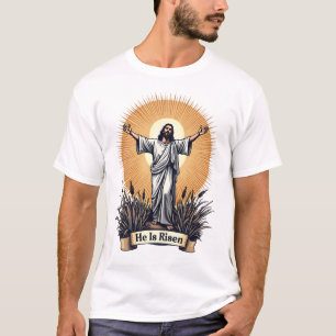 Jesus Resurrection Vintage Engraving Faith Shirt (