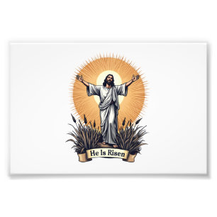 Jesus Resurrection Vintage Engraving Faith Shirt ( Photo Print