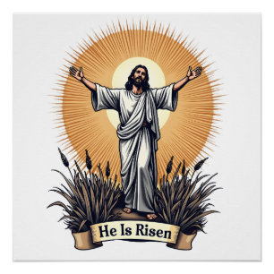 Jesus Resurrection Vintage Engraving Faith Shirt ( Poster