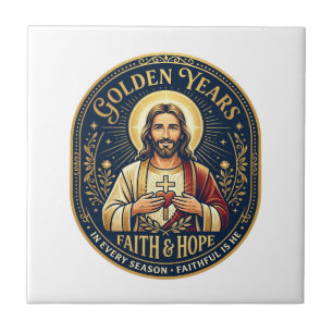 Jesus Retirement Vintage Shirt Christian Ceramic Tile