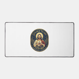Jesus Retirement Vintage Shirt Christian Desk Mat