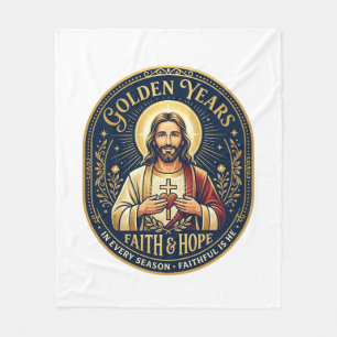 Jesus Retirement Vintage Shirt Christian Fleece Blanket