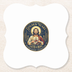 Jesus Retirement Vintage Shirt Christian Paper Coaster