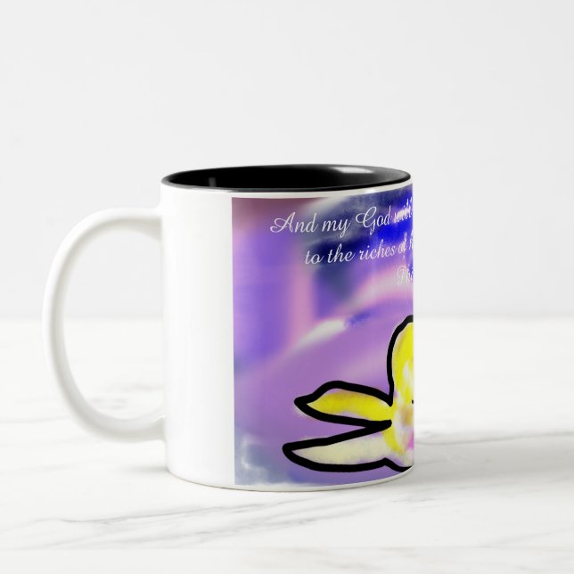 jesus rich  Two-Tone coffee mug (Left)