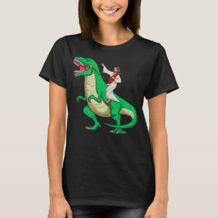 Jesus Riding Dinosaur Funny Parody Tyrannosaurus R T-Shirt