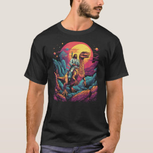 Jesus Riding in Space T-Rex Dinosaur Meme Sci-Fi B T-Shirt