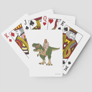 Jesus Riding T-Rex Playing Cards