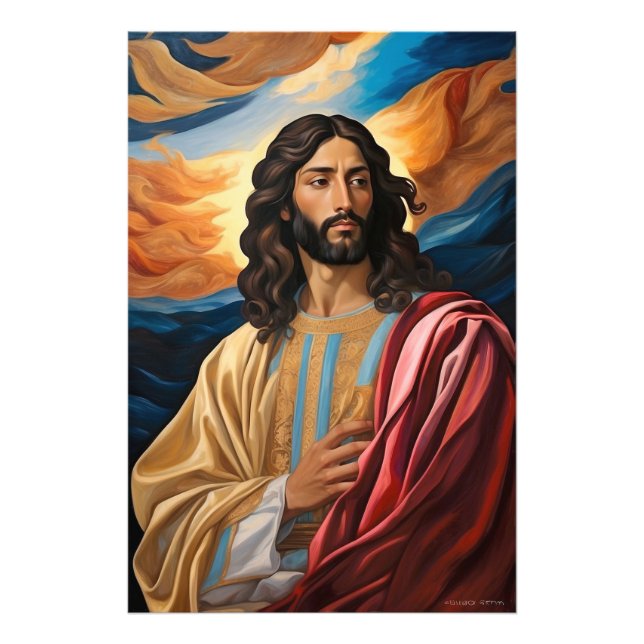 *~* Jesus Robe  Planet  Universe Earth AP50 Cosmos Photo Print (Front)