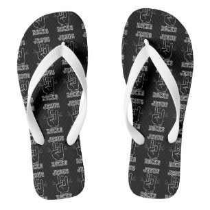 Jesus Rocks Biblical Festival All-Over Thongs