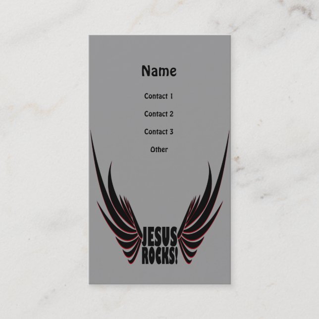Jesus Rocks Business Card (Front)