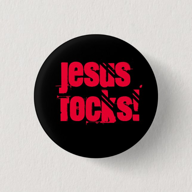 Jesus Rocks! - Customised - Customised 3 Cm Round Badge (Front)