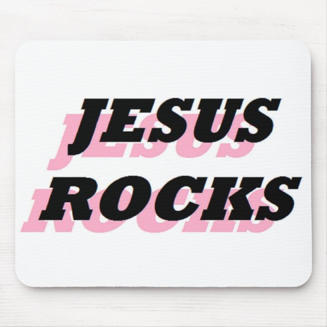 JESUS ROCKS MOUSE PAD (Front)
