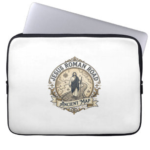 Jesus Roman Road Ancient Map Jesus Roman Road Anci Laptop Sleeve
