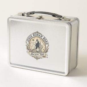 Jesus Roman Road Ancient Map Jesus Roman Road Anci Metal Lunch Box