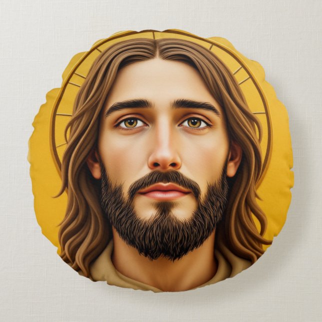JESUS ROUND CUSHION (Front)