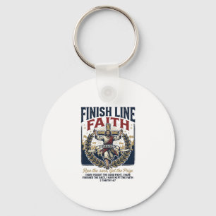 Jesus Running Marathon Vintage Shirt Christian Gra Key Ring