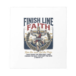 Jesus Running Marathon Vintage Shirt Christian Gra Notepad