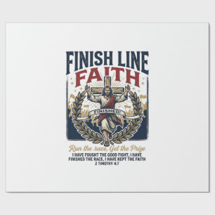 Jesus Running Marathon Vintage Shirt Christian Gra Wrapping Paper